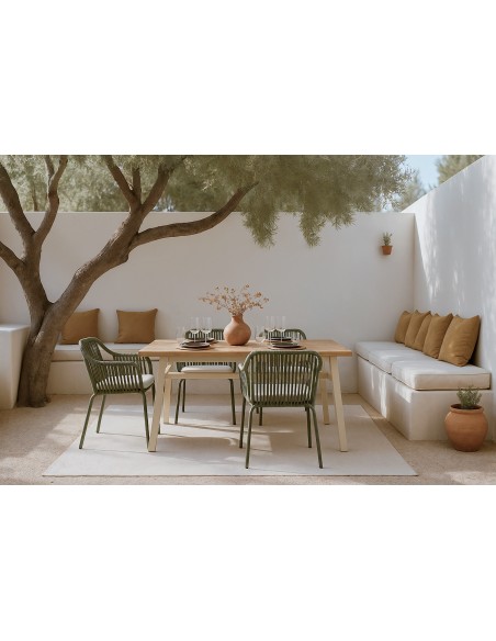 Silla Exterior AMIA, Metal / Cuerda Verde