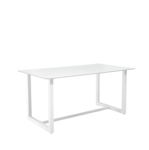 Mesa Ext CAI 160x90 cm, de Comedor, Metal Blanco/Porcelánico - Vackart