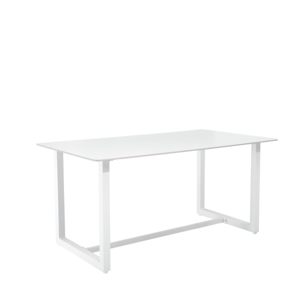 Mesa Ext CAI 160x90 cm, de Comedor, Metal Blanco/Porcelánico - Vackart