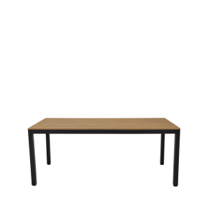 Mesa Ext GYDA 180x86 cm, de Comedor, Metal Negro/Polimadera - Vackart 2