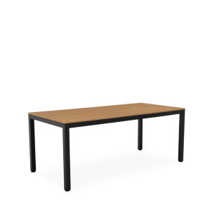 Mesa Ext GYDA 180x86 cm, de Comedor, Metal Negro/Polimadera - Vackart