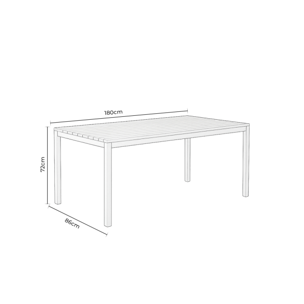 Mesa Exterior GYDA 180x86 cm, de...