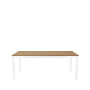 Mesa Ext GYDA 180x86 cm, de Comedor, Metal Blanco/Polimadera - Vackart 2