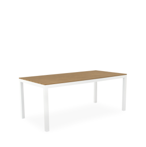 Mesa Ext GYDA 180x86 cm, de Comedor, Metal Blanco/Polimadera - Vackart