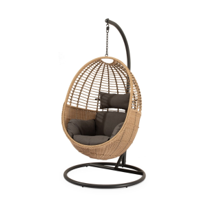 Sillón Colgante Ext LIVA, Metal Antracita / Ratán Sintético - Vackart