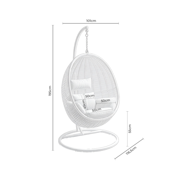 Sillón Colgante Exterior LIVA, Metal...