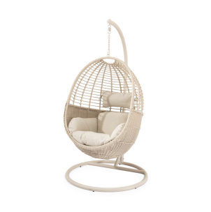 Sillón Colgante Exterior LIVA, Metal / Ratán Sintético Beige - Vackart