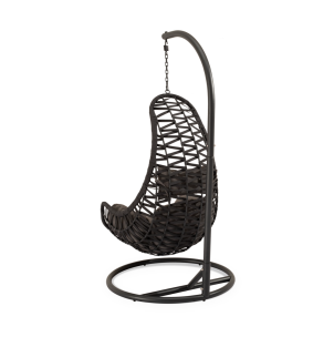 Sillón Colgante Ext MYNTE, Metal / Ratán Sintético Antracita - Vackart 2
