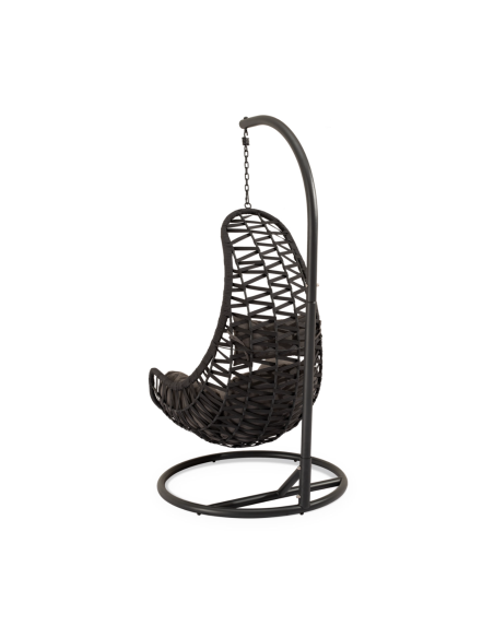 Sillón Colgante Exterior MYNTE, Metal / Ratán Sintético Antracita