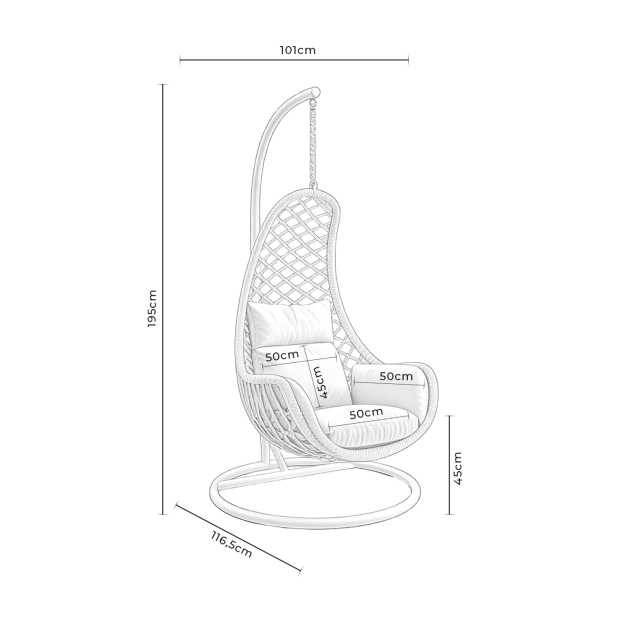 Sillón Colgante Exterior MYNTE, Metal...