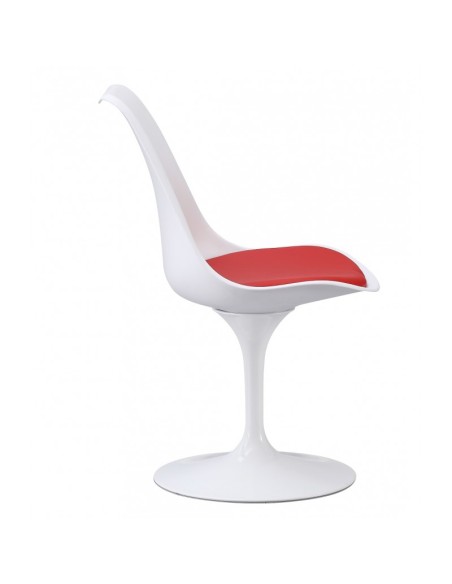 Silla Tulip Cojín Rojo, Inspiración Saarinen