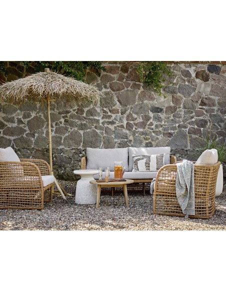 Manta BRESSO 160x130 cm, Algodón Reciclado / Azul - Bloomingville