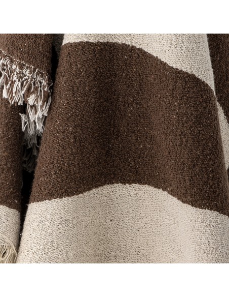 Manta BILSTON 160x130 cm, Algodón Reciclado / Marrón - Bloomingville