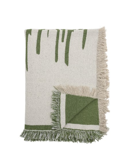 Manta HAXBY 160x130cm, Algodón Reciclado/Verde- Bloomingville 82062026