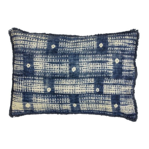 Cojín FILLIPA 60x40cm, Algodón Azul - Bloomingville; Vackart; 82057354
