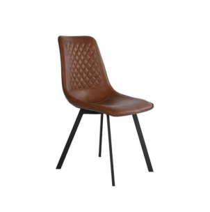 Silla DRADA polipiel marrón oscuro