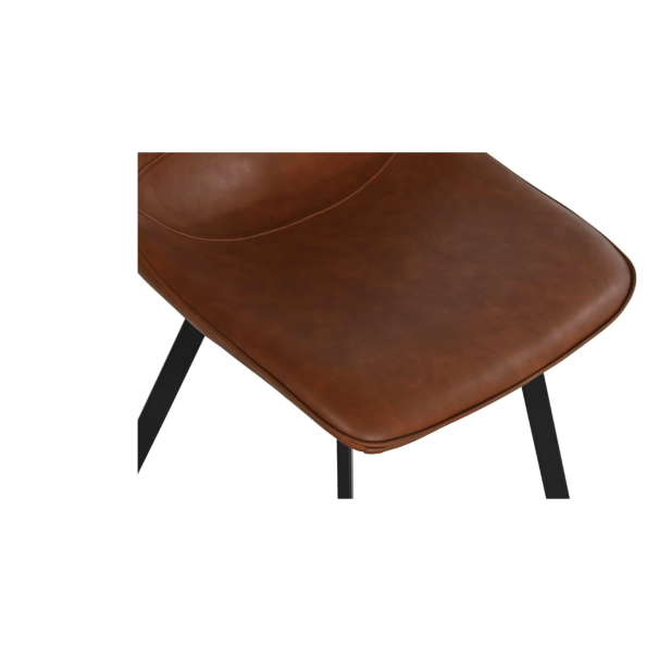 Silla DRADA polipiel marrón oscuro