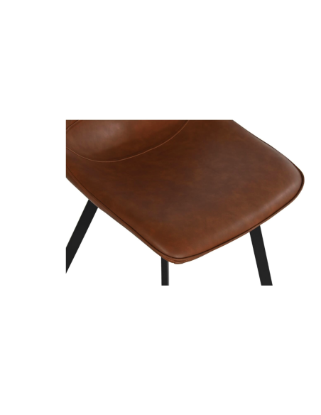 Silla DRADA polipiel marrón oscuro