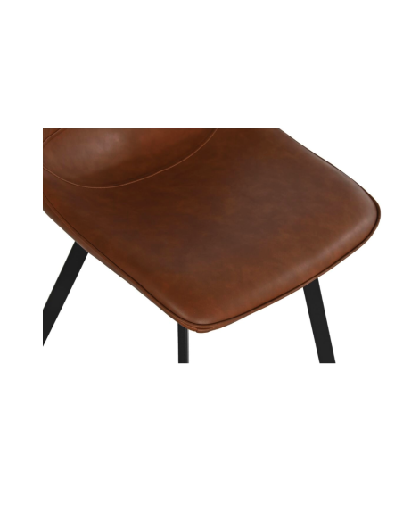 Silla DRADA polipiel marrón oscuro