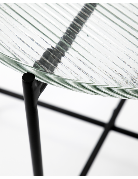 Mesa Auxiliar TAMU, Metal Negro / Cristal - House Doctor