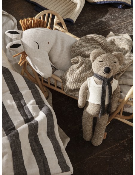 Manta Acolchada GRAND 170x120 cm, Arena / Negro - Ferm Living