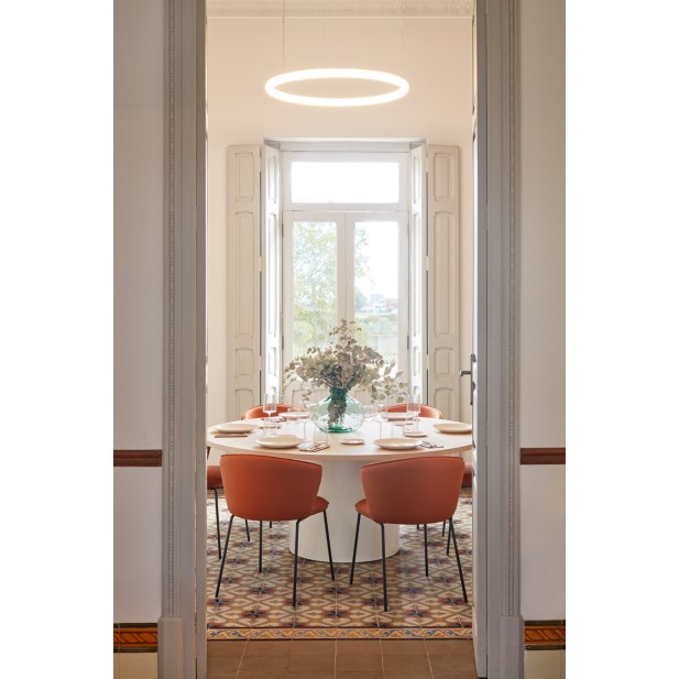 Silla ADD, PU Terracota / Metal Negro...