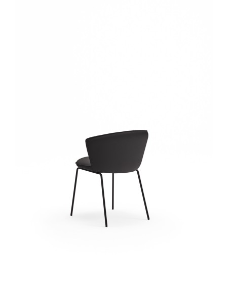 Silla ADD, PU Negro / Metal Negro - Teulat