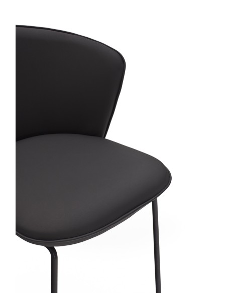 Silla ADD, PU Negro / Metal Negro - Teulat