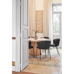 Silla ADD, PU Negro / Metal Negro - Teulat; Vackart; 16459_TE 2