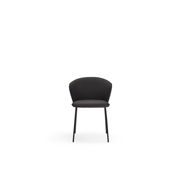 Silla ADD, PU Negro / Metal Negro -...