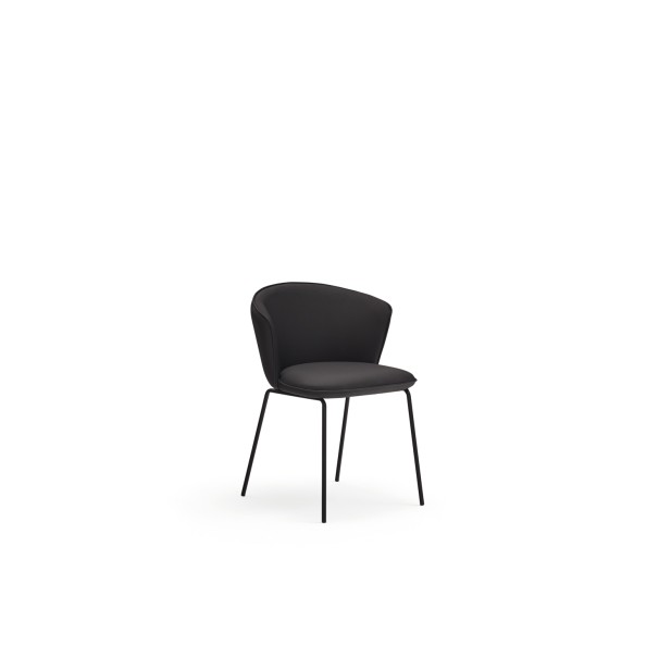 Silla ADD, PU Negro / Metal Negro - Teulat; Vackart; 16459_TE