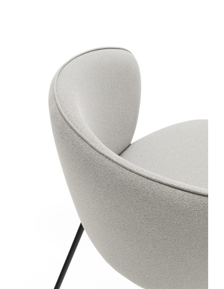 Silla ADD, Textil Gris Claro / Metal Negro - Teulat