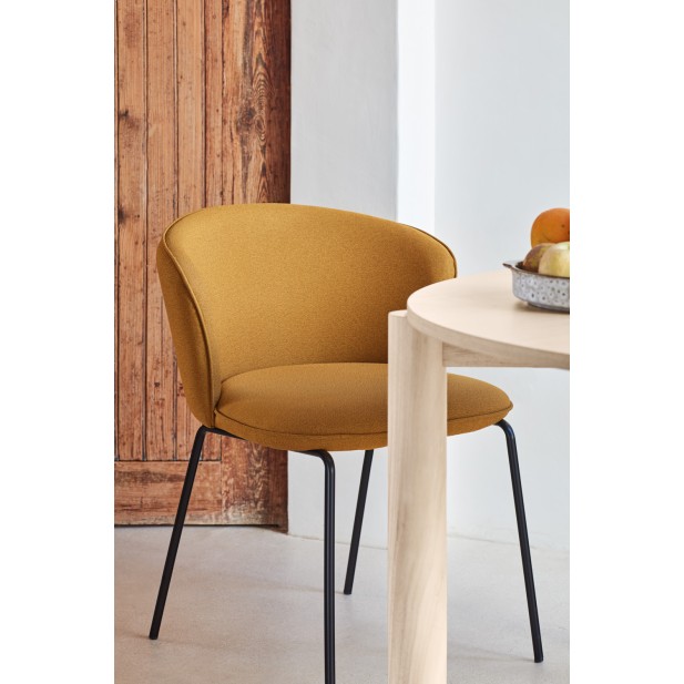 Silla ADD, Textil Mostaza / Metal...