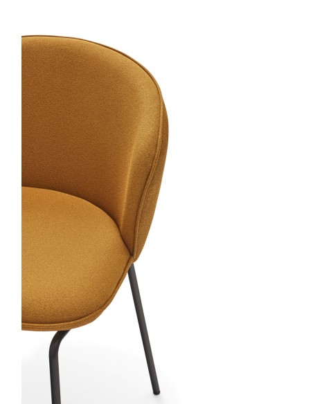 Silla ADD, Textil Mostaza / Metal Negro - Teulat