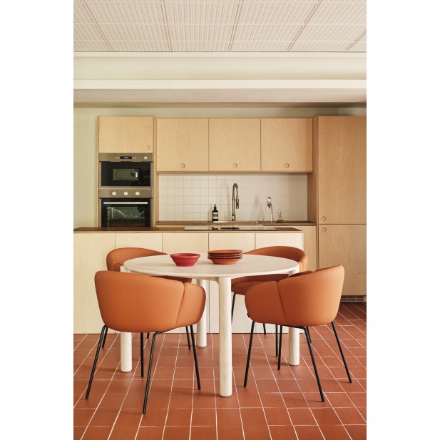 Silla con Brazos ADD, PU Terracota /...