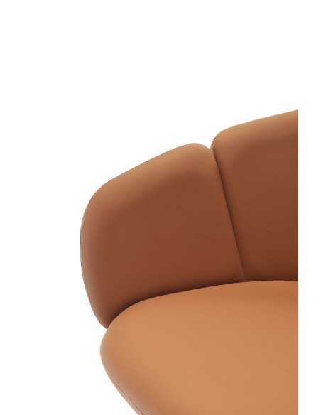 Silla con Brazos ADD, PU Terracota / Metal Negro - Teulat