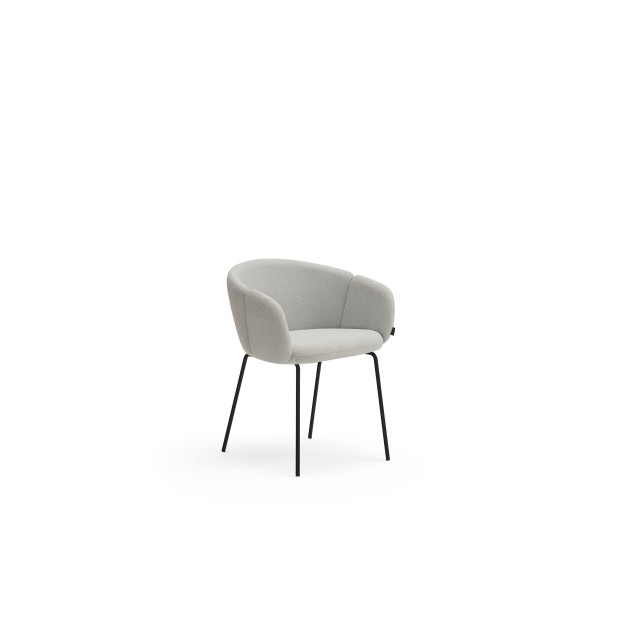 Silla Brazos ADD, Textil Gris/Metal Negro - Teulat; Vackart; 16461_TE