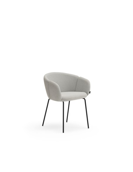 Silla Brazos ADD, Textil Gris/Metal Negro - Teulat; Vackart; 16461_TE