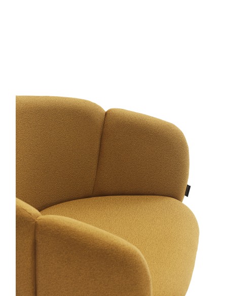 Silla con Brazos ADD, Textil Mostaza / Metal Negro - Teulat