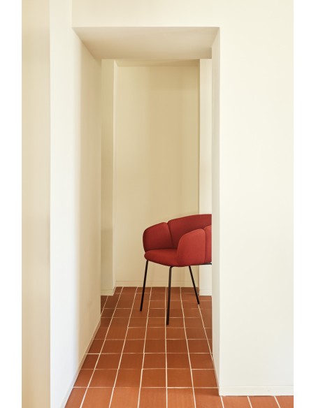 Silla con Brazos ADD, Textil Caldera / Metal Negro - Teulat