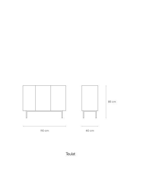 Aparador ARISTA 110 cm, Burdeos - Teulat