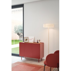 Aparador ARISTA 110 cm, Burdeos / Roble - Teulat; Vackart; 13222_TE 2