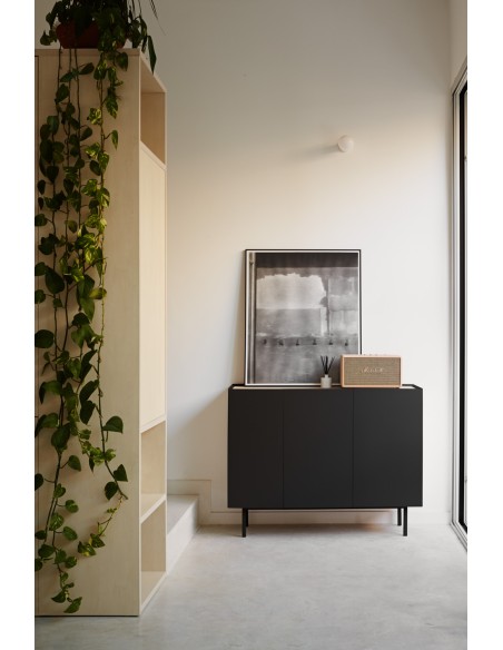 Aparador ARISTA 110 cm, Negro / Roble - Teulat