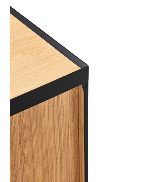 Aparador ARISTA 110 cm, Negro / Roble - Teulat