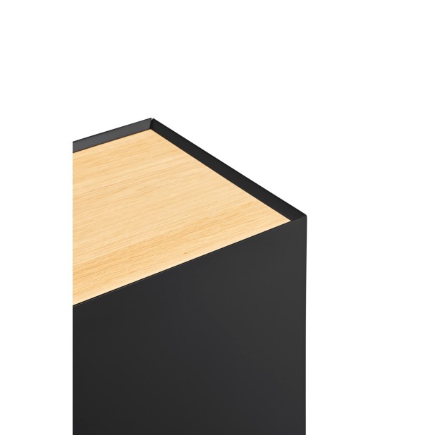 Aparador ARISTA 110 cm, Negro / Roble...