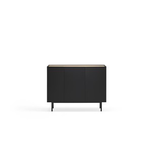 Aparador ARISTA 110 cm, Negro / Roble - Teulat; Vackart; 13001_TE