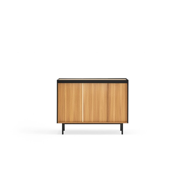 Aparador ARISTA 110 cm, Negro / Roble...