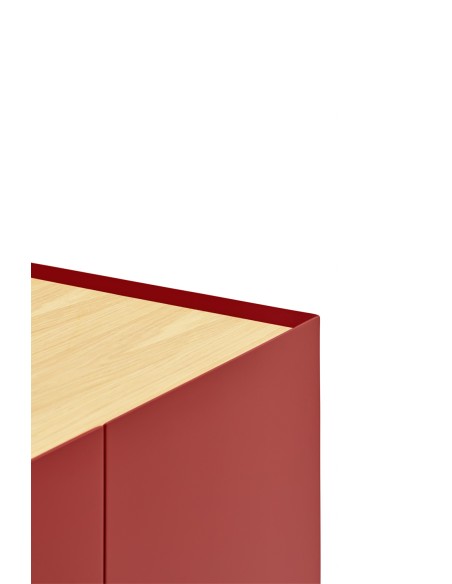 Aparador ARISTA 165 cm, Burdeos / Roble - Teulat