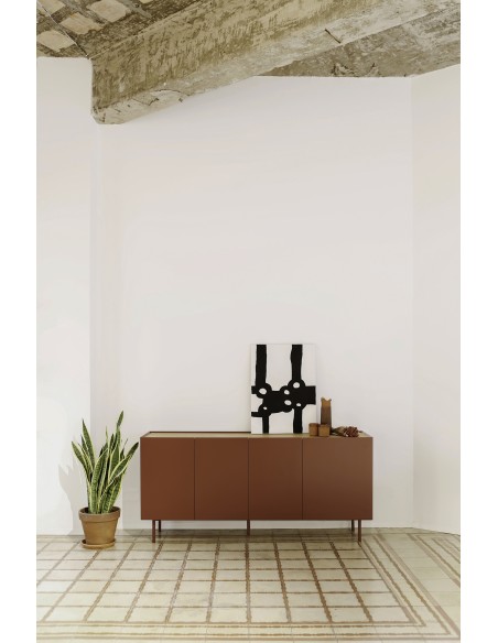 Aparador ARISTA 165 cm, Burdeos / Roble - Teulat