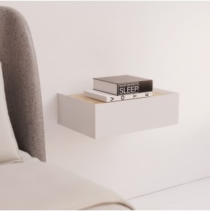 Mesita de Pared ARISTA, Blanco / Roble - Teulat; Vackart; 18736_TE 2